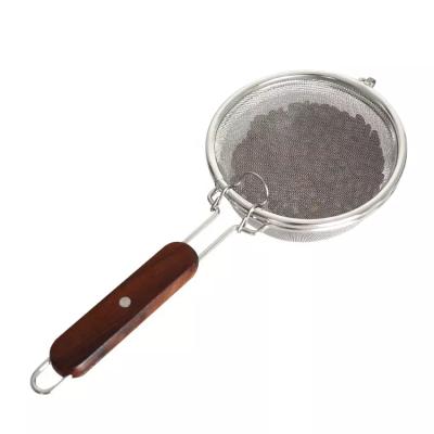 China Viable Wire Mesh With Wood Handle Coffee Bean Roaster Net Cafemasy Coffee Tools Stainless Steel Coffee Burner for sale