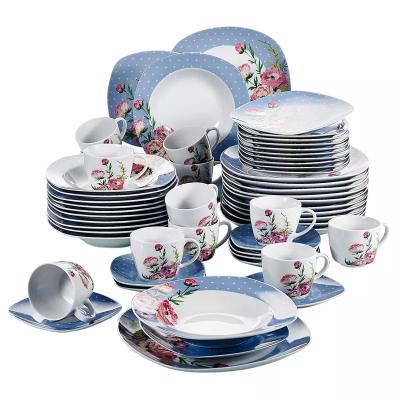 China Hot Wholesale Price Mug Product Decal Disposable Colored Embossed Stoneware Dinnerset Tableware Set for sale