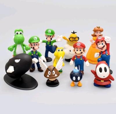 China Fast Delivery 12 Pcs Set Super Mario Bros Super Mary Princess, Turtle, Mushroom, Orangutan, Super Mary Action Figures for sale