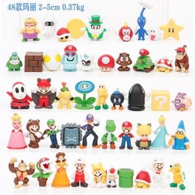 China Quick Delivery 48 Pcs Mario Cake Topper Mario Action Figures, Mini Super Mario Brothers Figures Bundle, Birthday Cake Topper For Kids Mario Toys for sale