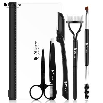 China For commercial & Original DUcare DU-F25 5PCS Eyebrow Trimmer Eyebrow Trimmer KitScissors Home Use Shaver For Face Eyelash Tweezers Eyelash Brush for sale