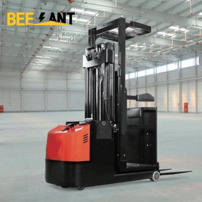 China High Order High Quality Low Level Harvester Factory Electric 1.14m Pallet Stacker 1.14m Lift With 60 Kg Front Storage 24V/240Ah Battery for sale