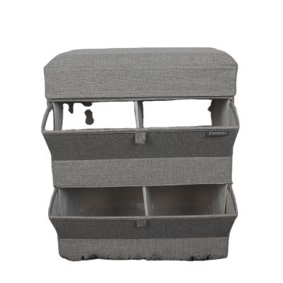 China Foldable Shoe Case 4 Shelves Folding Creative Shoe Storage For Home Office Dormitory for sale