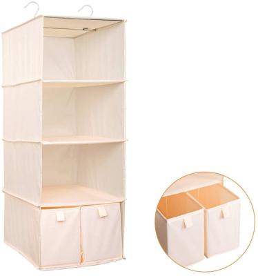 China 2020 Sustainable Amazon Hot Sale Hanging Organizers And 4 Layer Closet Storage With Drawers for sale