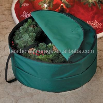 China Eco - Friendly Christmas Wreath Storage Bag Holiday Cardboard Wreath Boxes for sale