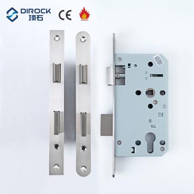 China Euro SS304 1 throw deadbolt SS304 60mm countercurrent 20mm width strike plate mortise belt lock for wooden door for sale