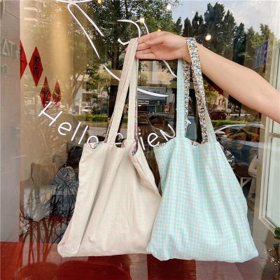 China Gently 2021 summers fashion vintage cotton handbag canvas daily tote bag for women shoulder bag wholesale for sale