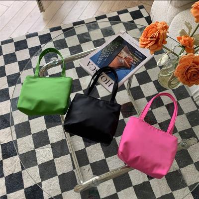 China Others Simple Solid Color Rose Red Women Quality Handbag of YIMYIK High Quality Nylon Small Bag for sale