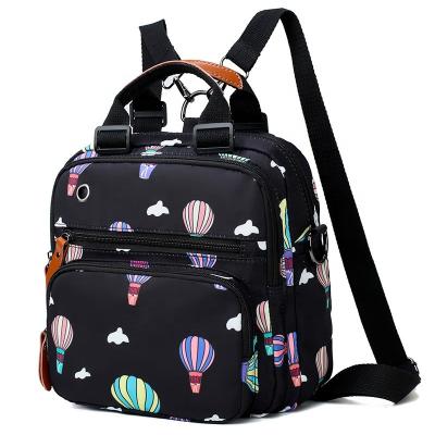 China Hot Air Balloon Printing Backpack Baby Stroller Nappy Diaper Backpack Baby Bag Large for sale