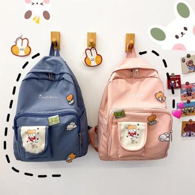 China 2021 Water Resistant Large Capacity Canvas Backpack Casual Shoulder Waterproof Student Bag Young Girl School Backpacks for sale