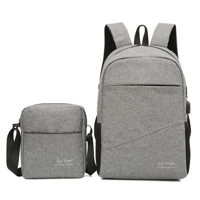 China With Custom Simple Casual Laptop USB Charging Backpack Set Men's Backpack School Bags for sale