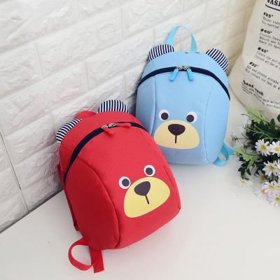 China Wholesale YIMYIK anti-lost schoolbag 1-3 year old cartoon bear kindergarten children's small and medium class backpack for sale