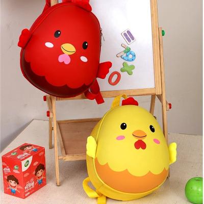 China Newest\fasion 2021 custom logo pvc cartoon 3d egg round shape waterproof school bags for girls kids backpack for sale