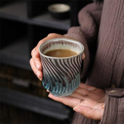 China 2023 New Central Institute of Statistics Viable Wholesale Clay Coffee Cup Japanese Ceramic Korean Creative Sake Cup Tea Cups for sale