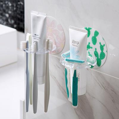 China Multifunctional Toothbrush Organizer Razor Shaver Storage Stretch Self Adhesive Toothpaste for sale