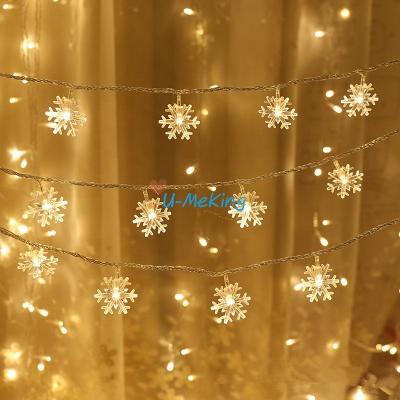 China Factory Sale Snowflakes String Light LED Christmas Decor For Home Hanging Garland Christmas Tree Decor Ornament Christmas Gift Navidad New Year for sale