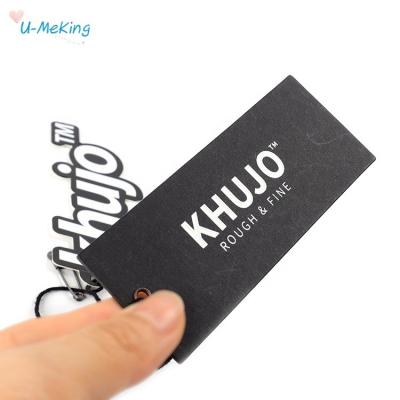 China Viable Cheap Custom Printing Clothing Logo Paper Garment Hangtag Labels Name Hang Tags for sale