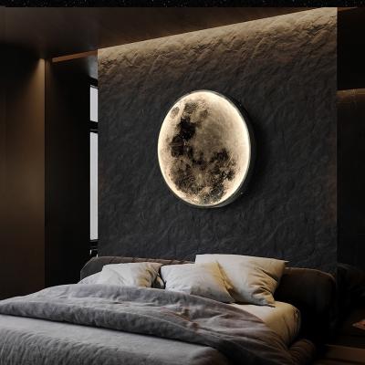 China Mid Century Bedside Lamp Modern Minimalist Decorative Moon Wall Lamp Ceiling Light Luxury Wall Lighting For Bedroom for sale