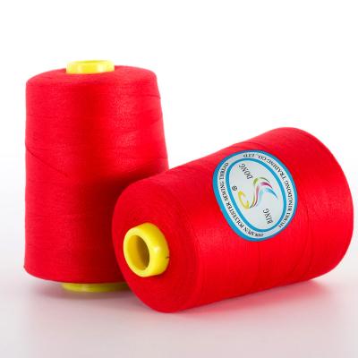 China High Tenacity 5000m/cone 20S/3 100% Polyester Spun Yarn Polyester Material Sewing Thread for sale