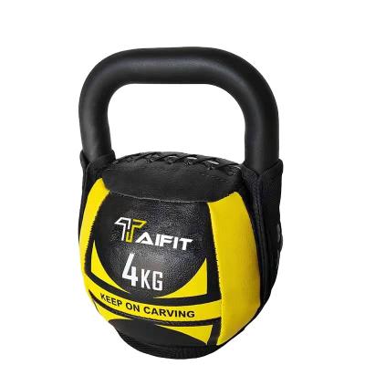 China Hot-Product Commercial Use Rubber Hex Kettlebell Adjustable Soft Cast Iron Kettlebell for sale