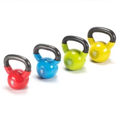 China China Kettlebells Commercial Gym Use Strength Training Vinyl Coated Dumbbell Set for sale