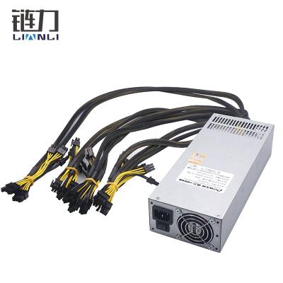 China 8GPU machine desktop power supply PSU platinum suit. RTX 3080 2500W 90+ for 3070 GPU Server Case for sale