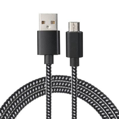 China 2.1A Current Fast Transmit USB Nylon Braided Cable For Android Mobile 118 Core Pure Copper Data Charging Line for sale