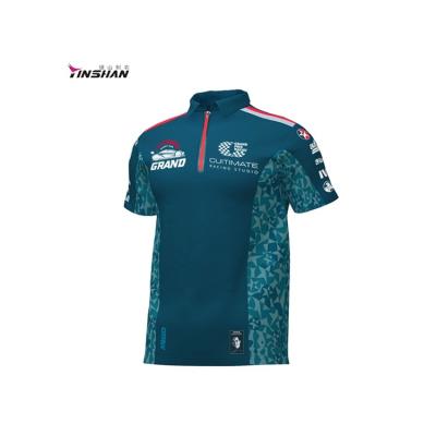 China New Hot Sales All Over Print Racing Teamwear Polo Shirt For Mens PE2021-014 for sale