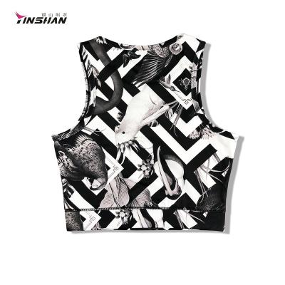 China Hot Selling Womens Breathable Workout Breathable Vest With Camouflage Print for sale