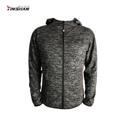 China OEM Service Breathable Logo Gray Fitness Running Zip Hoodie Custom Made Wholesale for sale