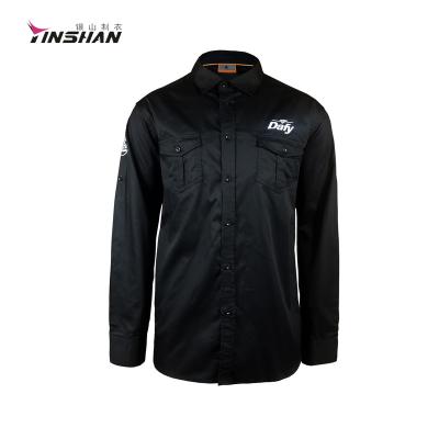 China 2022 New Design Custom Motorcycle Uniform Embroidered Long Sleeve Shirt Breathable for sale