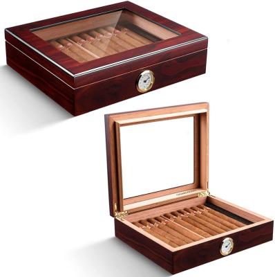 China Cigar Box Woody Wood Cedar Hydrate Solid Wood Cigar Storage Box for sale