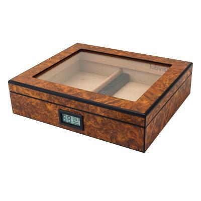 China Modern Cedar Wood Cigar Case Travel Cigar Humidor Box with Humidor and Hygrometer Cigar Storage Box for sale