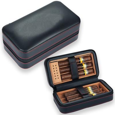 China Durable Portable Cigar Humidor Travel Cigar Box Special Box 6 Pack Cigarette Holder for sale