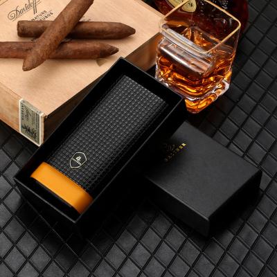 China Portable Durable Cigar Case Travel Humidor With Cigar Leather Case Three-Pack Creative Cigar Humidor Holder for sale