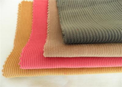 China Fashion Dyeing Cotton Corduroy Fabric 14 Wale Water And Oil Repellent for sale