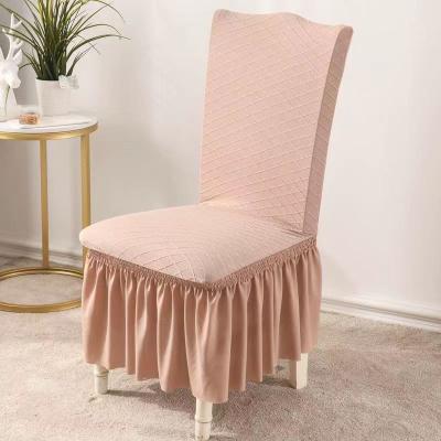 China Spandex Dining Chair Cover High Quality Jacquard Chair Cover for sale