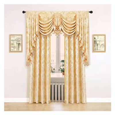 China Blackout hotel living room polyester jacquard fabric curtain leading curtains for window curtain lurxuy for sale