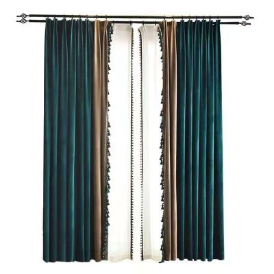 China Luxury High End Blackout Blackout Velvet Curtain Fabric Velvet Curtains For Living Room Velvet Curtain for sale