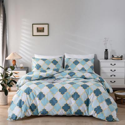 China Reversible High Quality Modern Geometric Pattern Polyester Digital Printing Style Bedding Set for sale