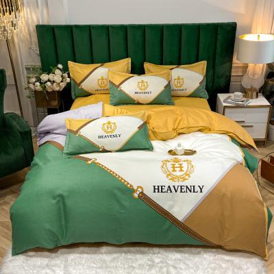 China High End Scandinavian Style Cotton Bed Nondisposable Four Piece Printing Process Polyester Cotton Blended Series Bedding Comforter Cover Set for sale