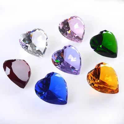 China Wholesale Price Heart Shaped Crystal Diamond For Wedding Decoration Cut Glass Gifts for sale