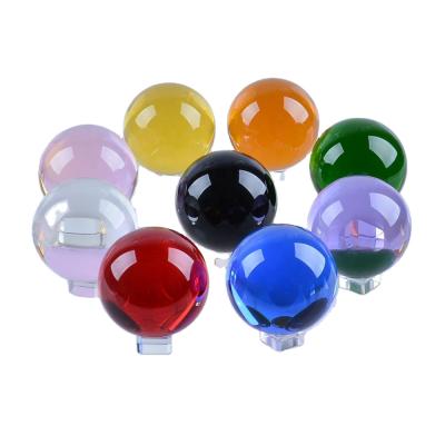 China China Glass Crystal Ball 100mm Healing Sphere Photography Props Ball Gifts Without Base for sale