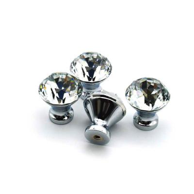 China Clear Diamond Crystal Knobs Handle Europe Door Optical k9 Crystal for sale