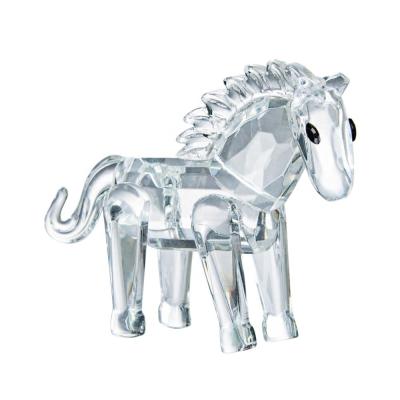 China Europe Crystal Animal Figurines Mini Glass Statues Table Home Decoration Ornaments Small Collectible Sculpture Elephant Horse Chicken for sale