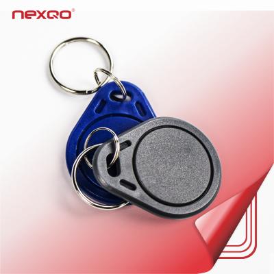 China Waterproof / BKKF02 White 13.56MHz 125KHz PVC NFC Key Chain Waterproof Cheap Plastic Keyfob RFID Key Fob With Custom Logo for sale