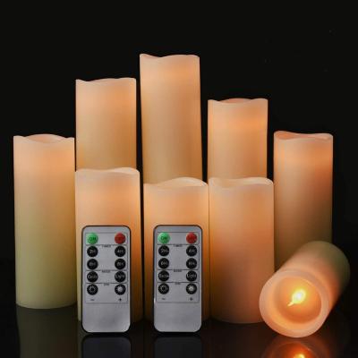 China Remote Led Candles Battery Operated Led Candles Flameless With 10-Key Remote And 24 Hours Timer for sale