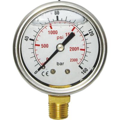 China Manometer Liquid Glycerin Filled Pressure Gauge Three Types 40/50/63 Mm for sale