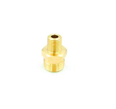 China M22M High Pressure Laundry - 3/8M Brass Nipple For Foam Cannon Car Wash Tube Nipple Connector for sale