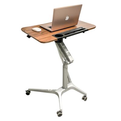 China (Size) Ergonomic Height Adjustable Sit To Stand Standing Desk Pneumatic Adjustable Desk System for sale